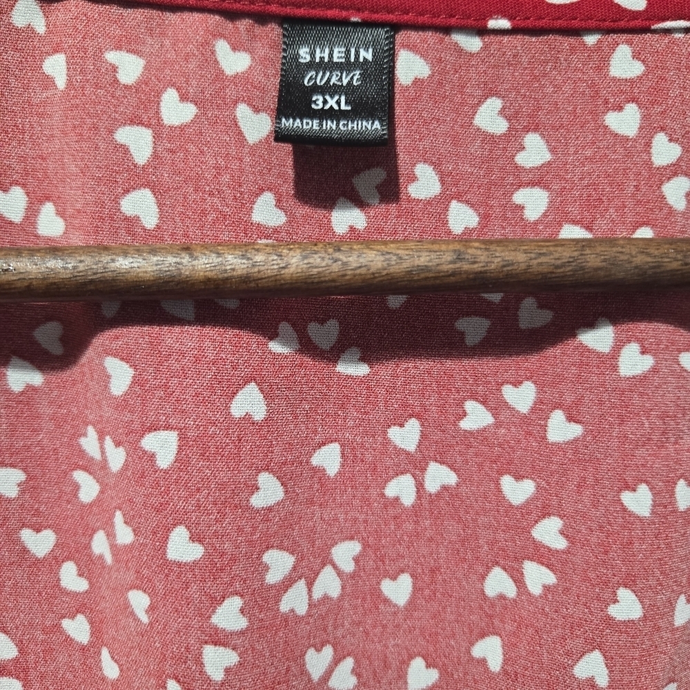SHEIN Red Heart Midi Dress Plus Valentine's Day Feminine Sz 3XL - Picture 5 of 9